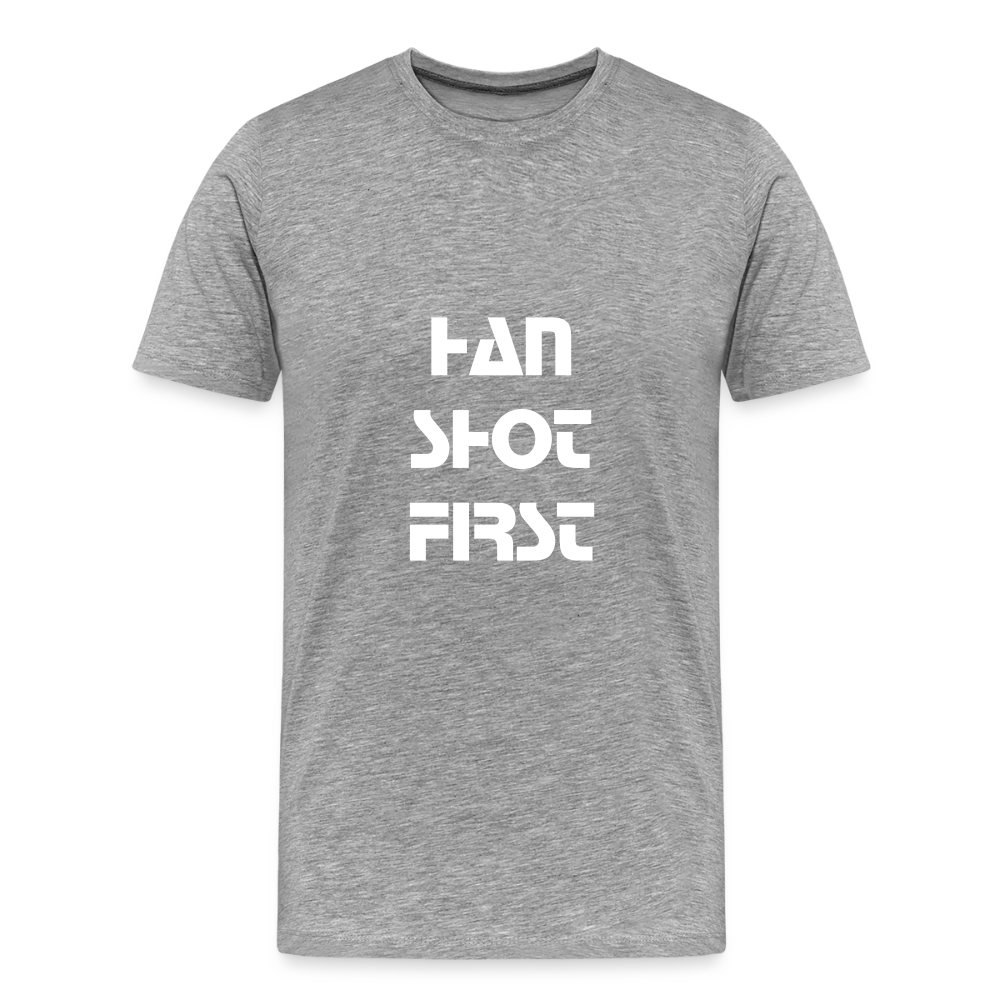 Han Shot First (Men's Premium T-Shirt) - heather gray
