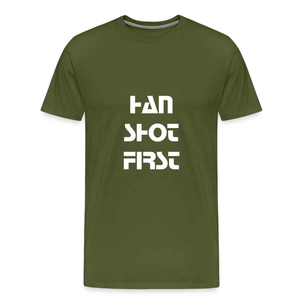 Han Shot First (Men's Premium T-Shirt) - olive green