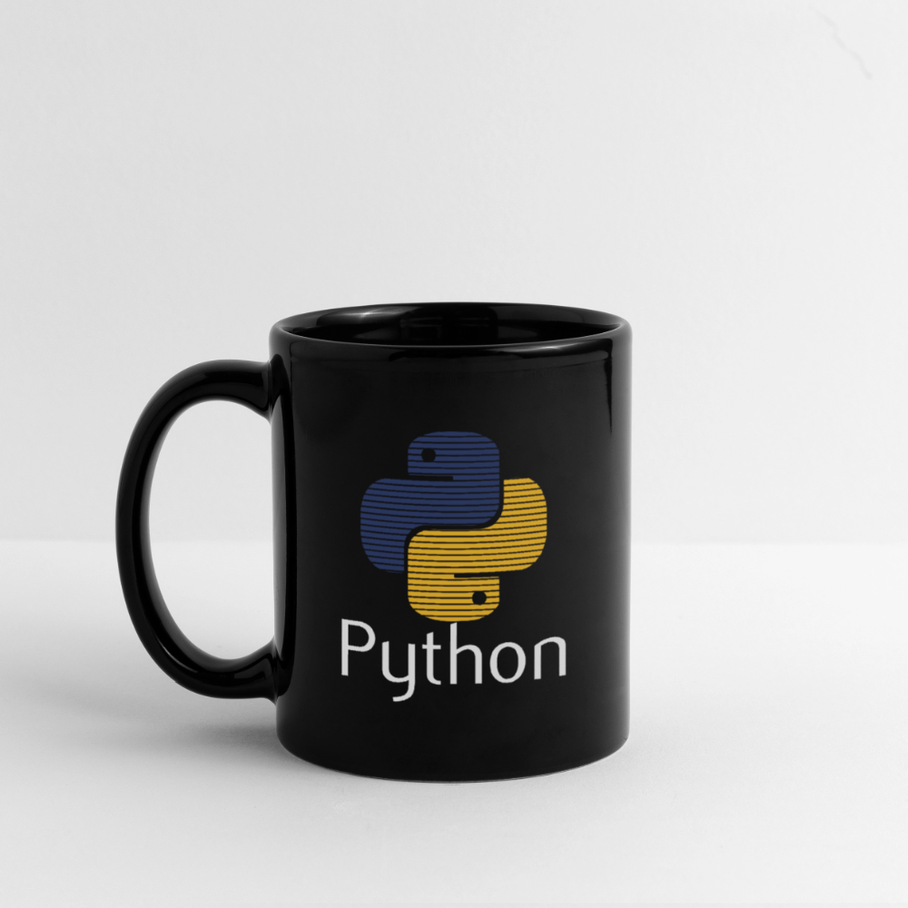 Python Logo - Blinds (Full Color Mug) - black