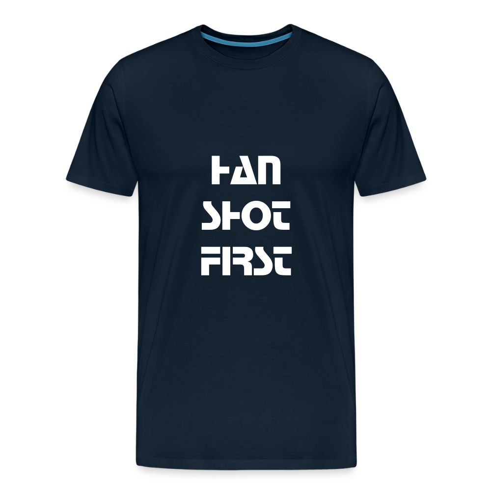 Han Shot First (Men's Premium T-Shirt) - deep navy