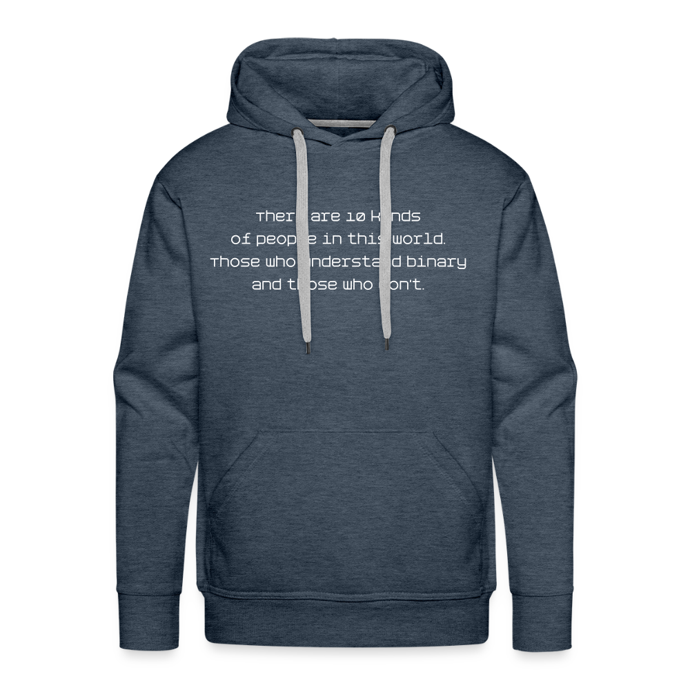 Binary People (Men’s Premium Hoodie) - heather denim