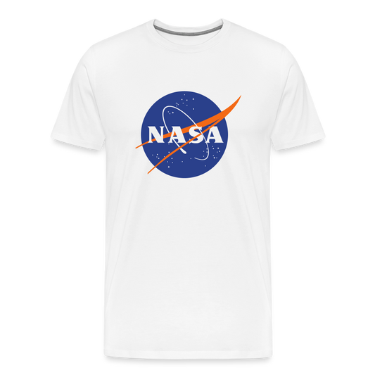NASA Logo (Men's Premium T-Shirt) - white
