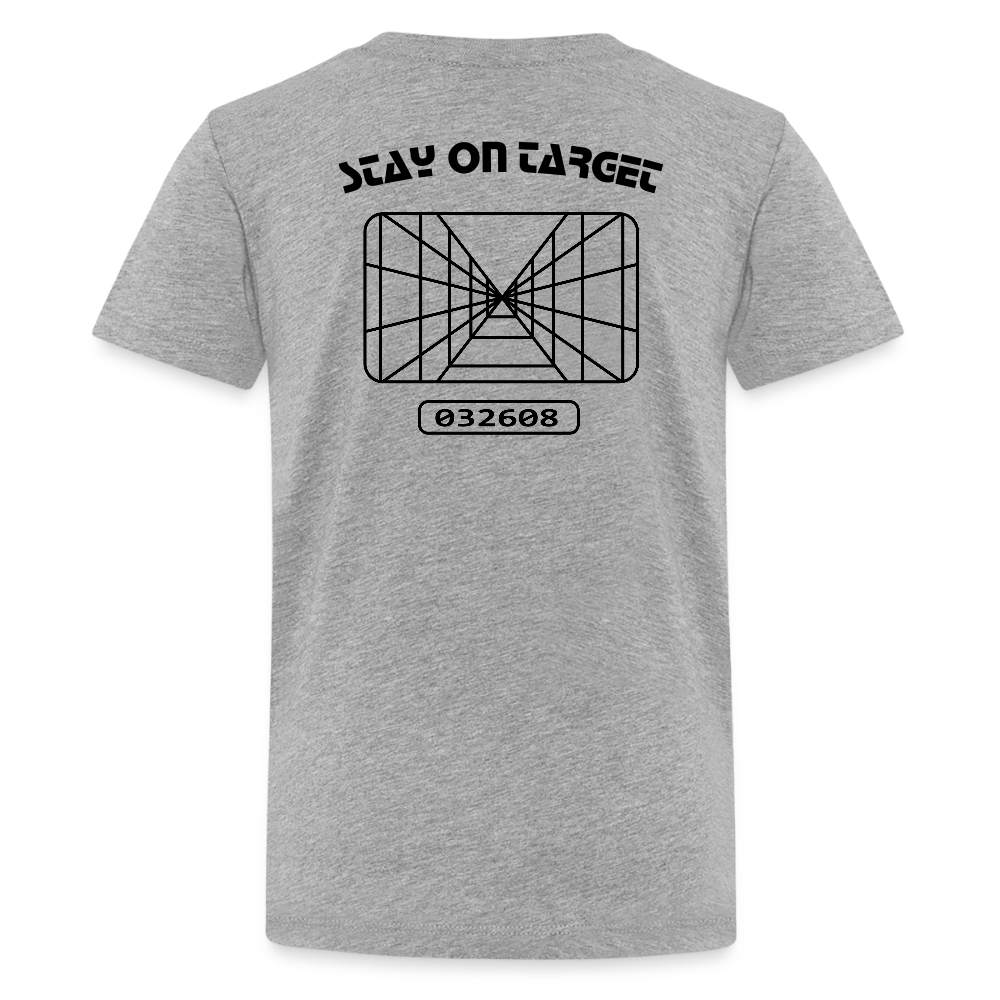 Stay On Target (Kids' Premium T-Shirt) - heather gray