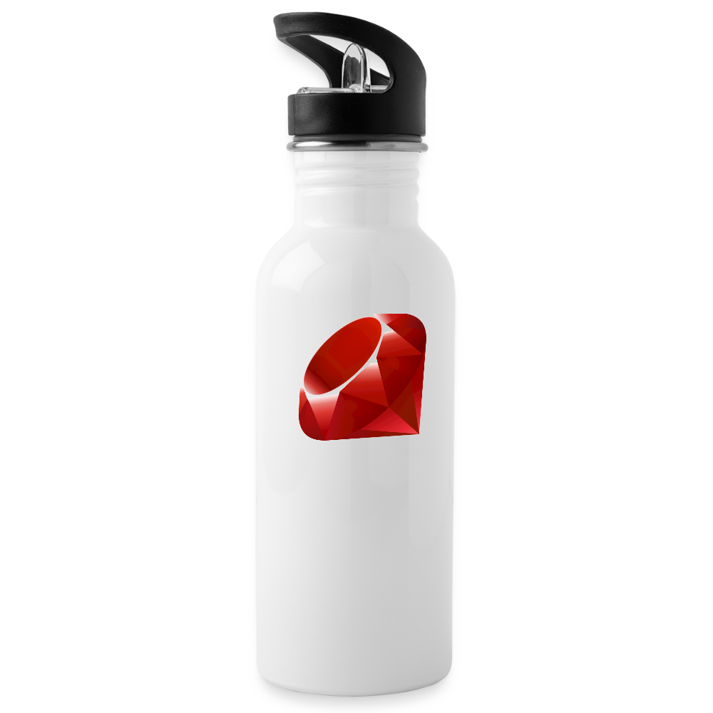 Ruby Logo (Water Bottle) - white