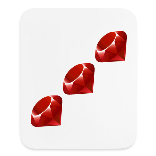 Ruby Logo (Mouse pad Vertical) - white