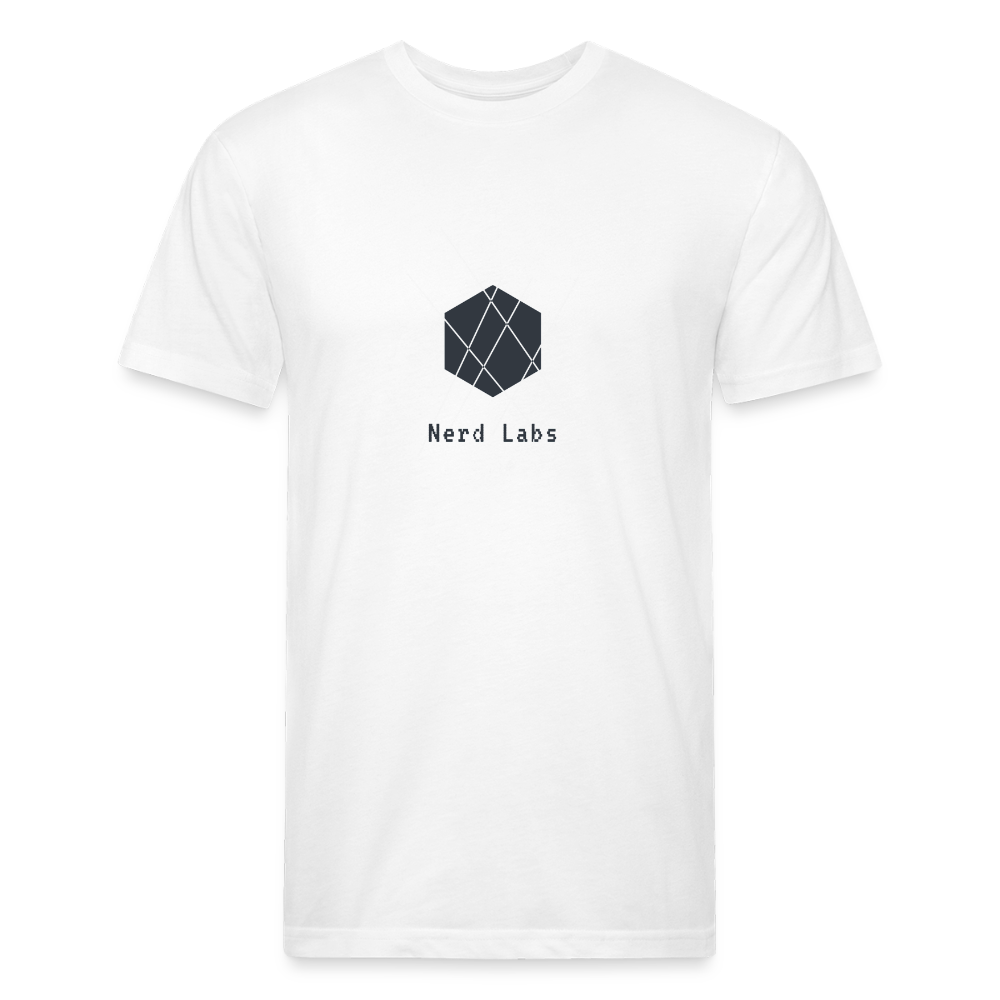Nerd Labs Original Logo (Fitted Cotton/Poly T-Shirt by Next Level) - white