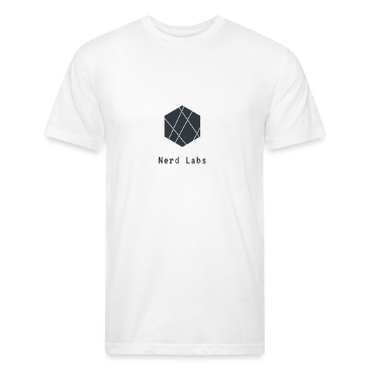 Nerd Labs Original Logo (Fitted Cotton/Poly T-Shirt by Next Level) - white
