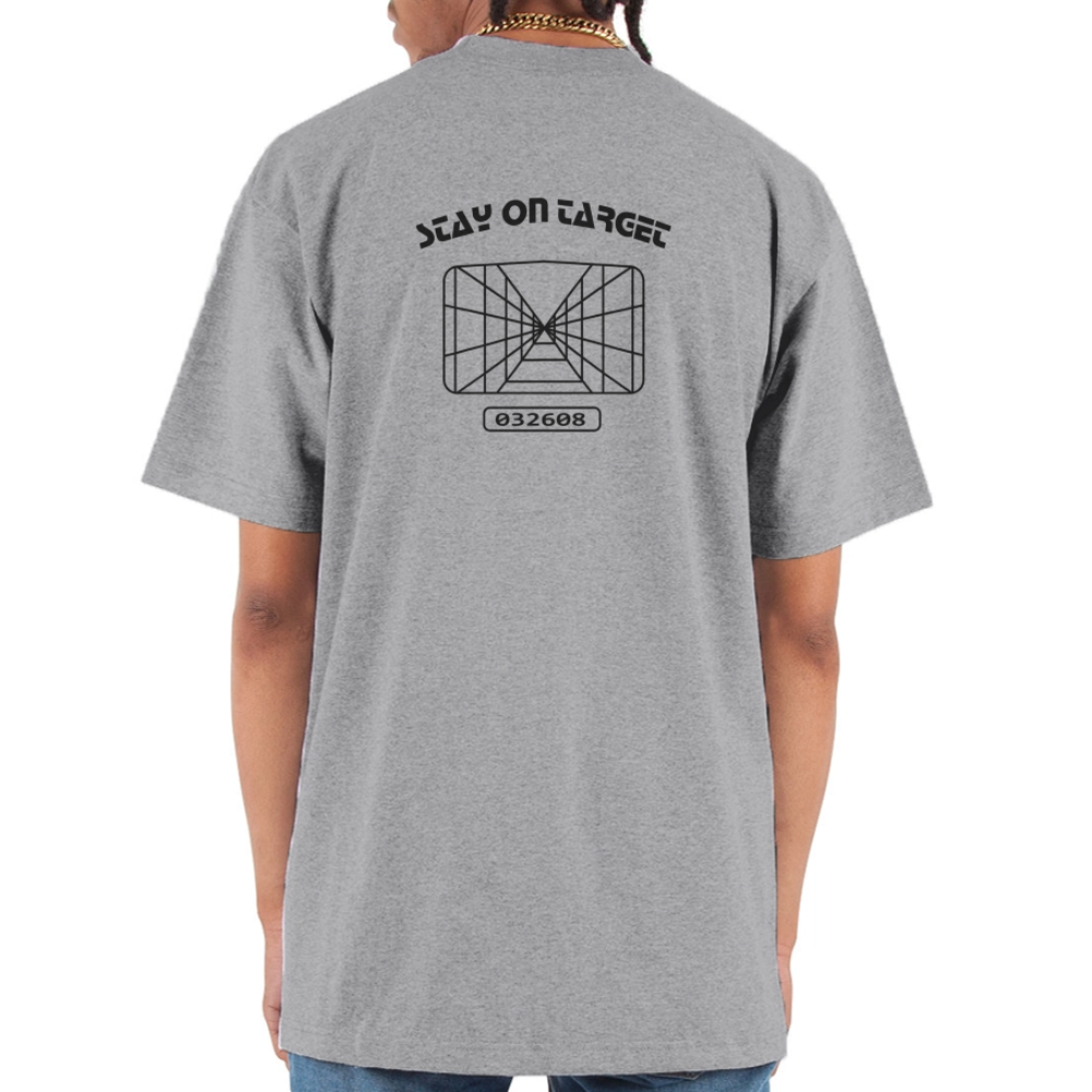 Stay on Target (Unisex Oversized Heavyweight T-Shirt) - heather gray