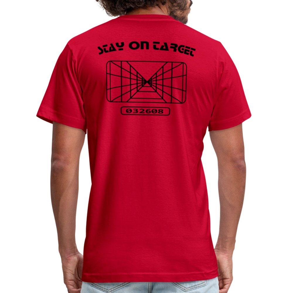Stay on Target (Unisex Jersey T-Shirt by Bella + Canvas) - red