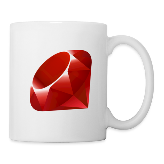Ruby Logo (Coffee/Tea Mug) - white
