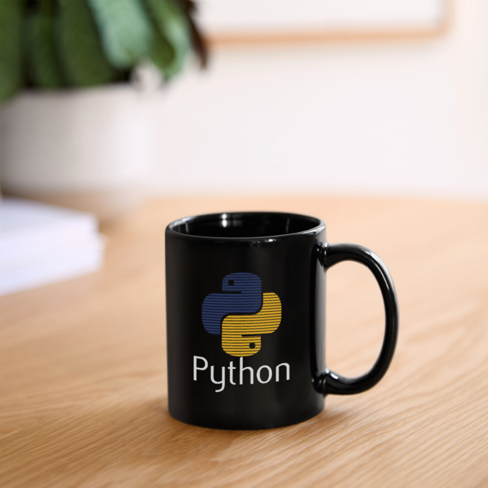 Python Logo - Blinds (Full Color Mug) - black