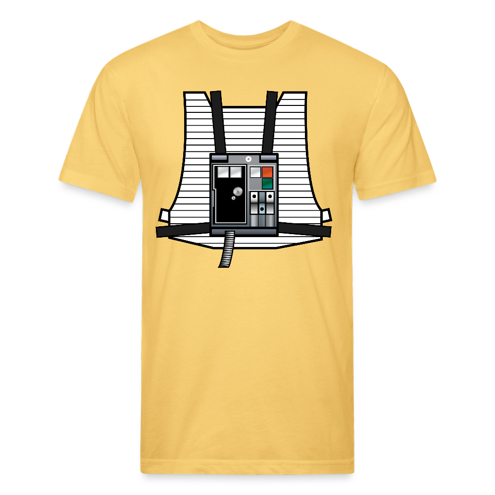Stay on Target (Fitted Cotton/Poly T-Shirt by Next Level) - pastel yellow