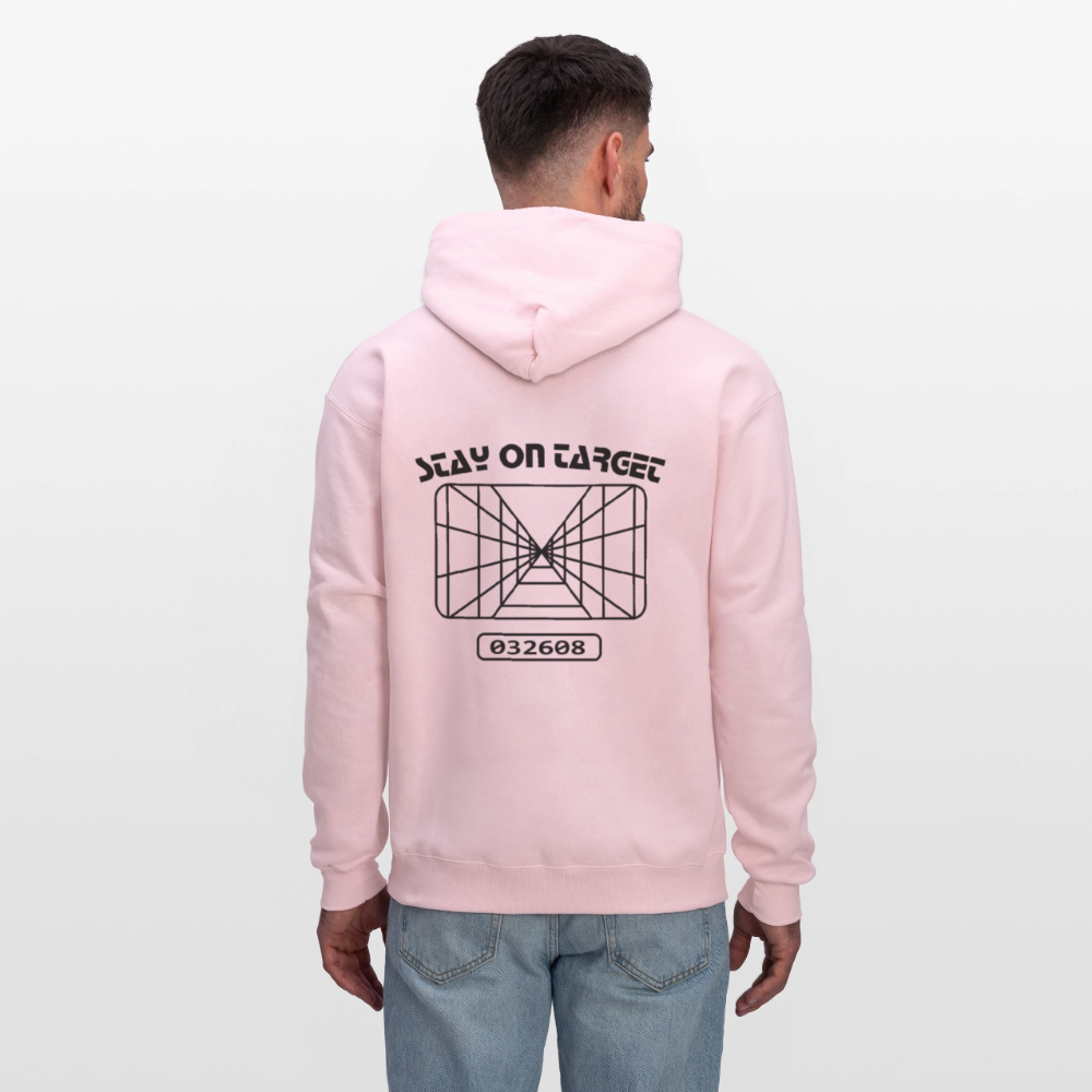 Stay on Target (Men's Hoodie) - pale pink