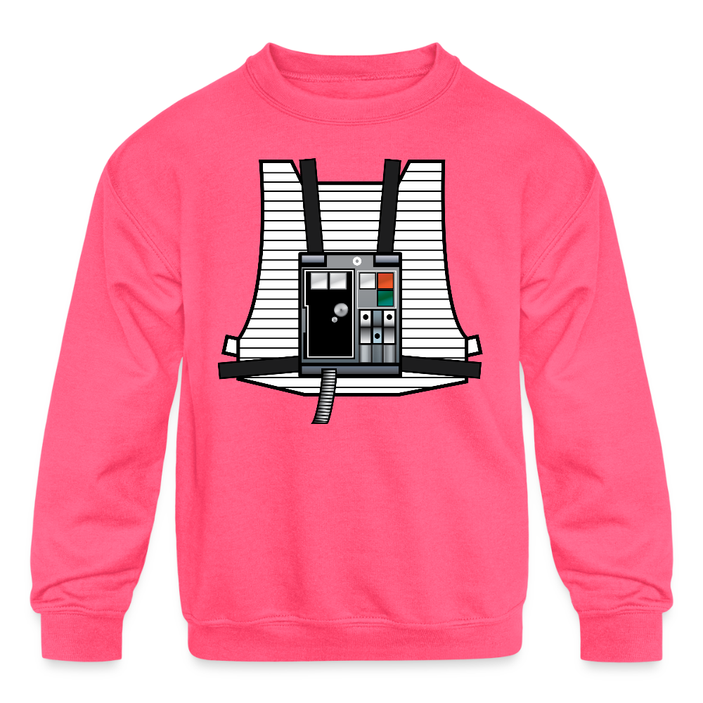 Stay on Target (Kids' Crewneck Sweatshirt) - neon pink