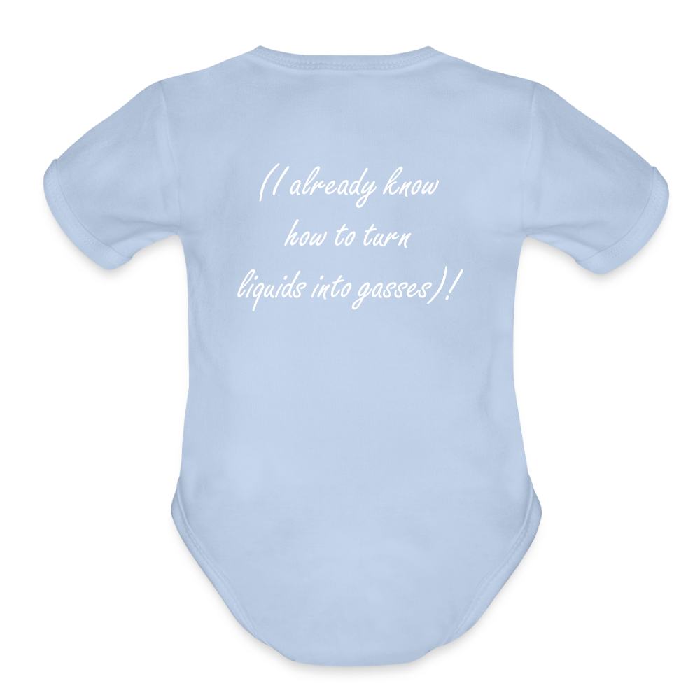 Future Scientist (Organic Short Sleeve Baby Bodysuit) - sky