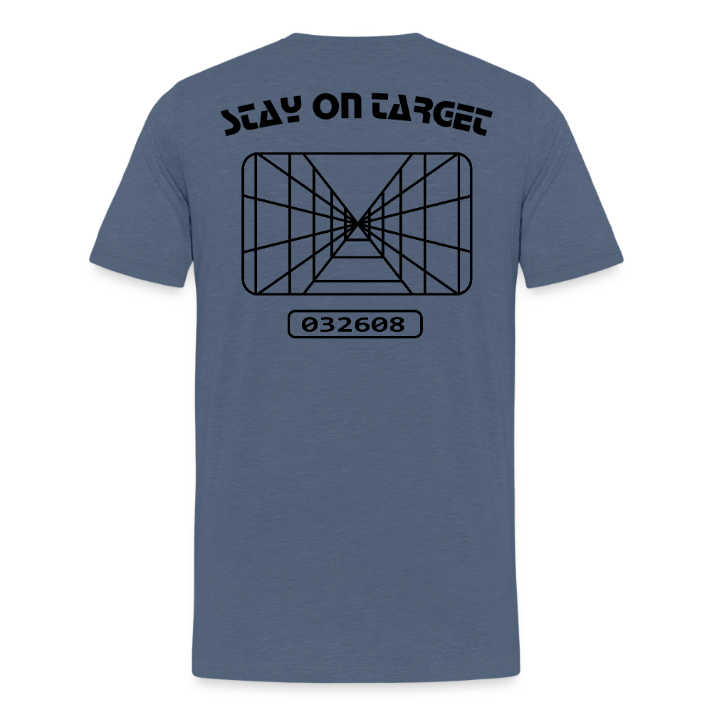 Stay on Target (Men's Premium T-Shirt) - heather blue