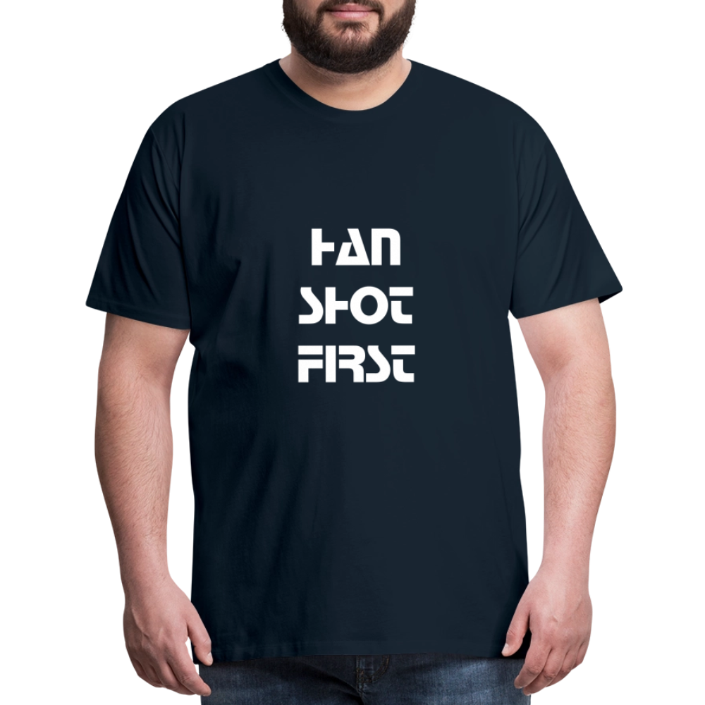 Han Shot First (Men's Premium T-Shirt) - deep navy