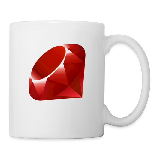 Ruby Logo (Coffee/Tea Mug) - white