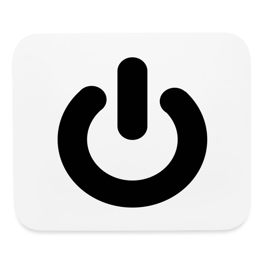On/Off Power Symbol Black (Mouse pad Horizontal) - white