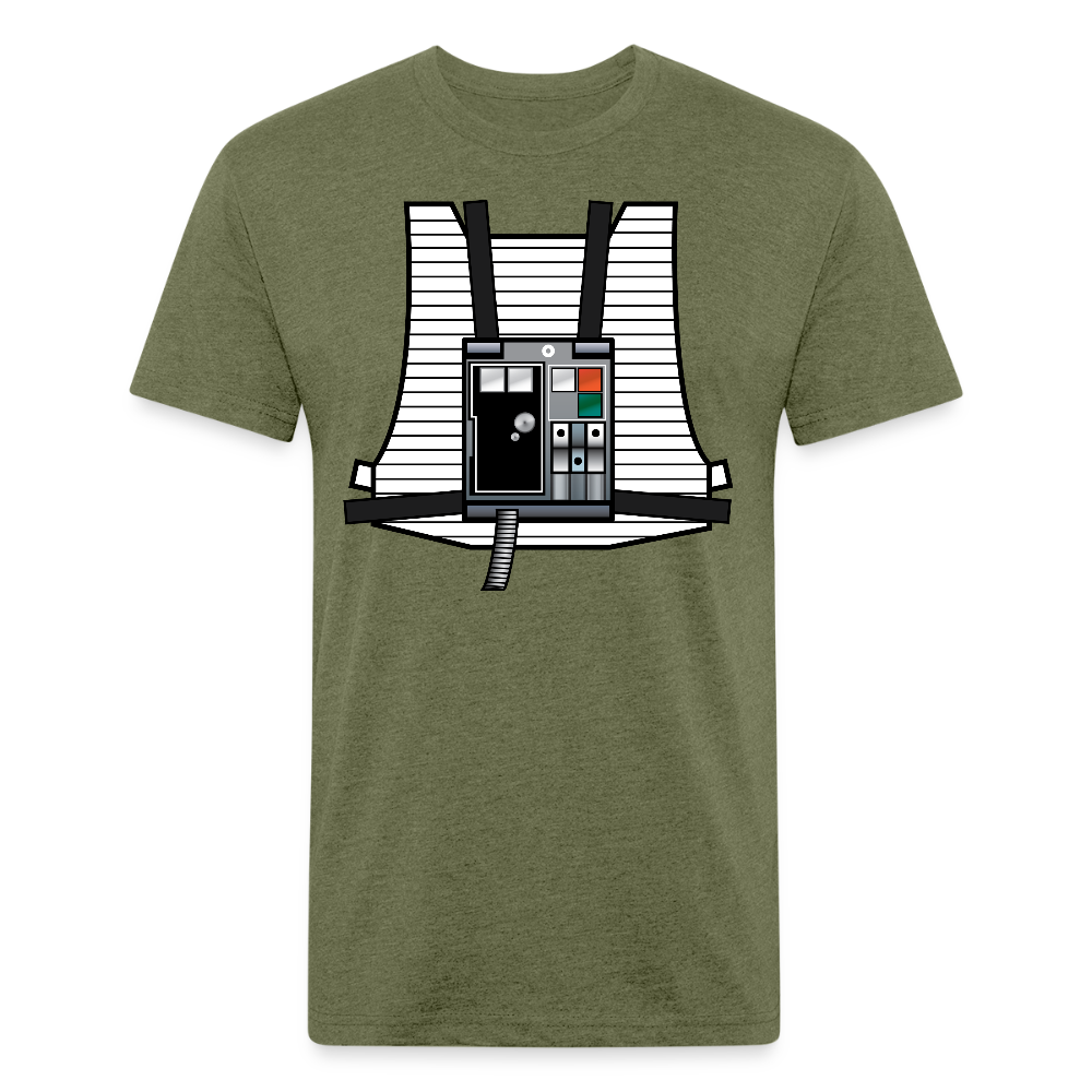 Stay on Target (Fitted Cotton/Poly T-Shirt by Next Level) - heather military green