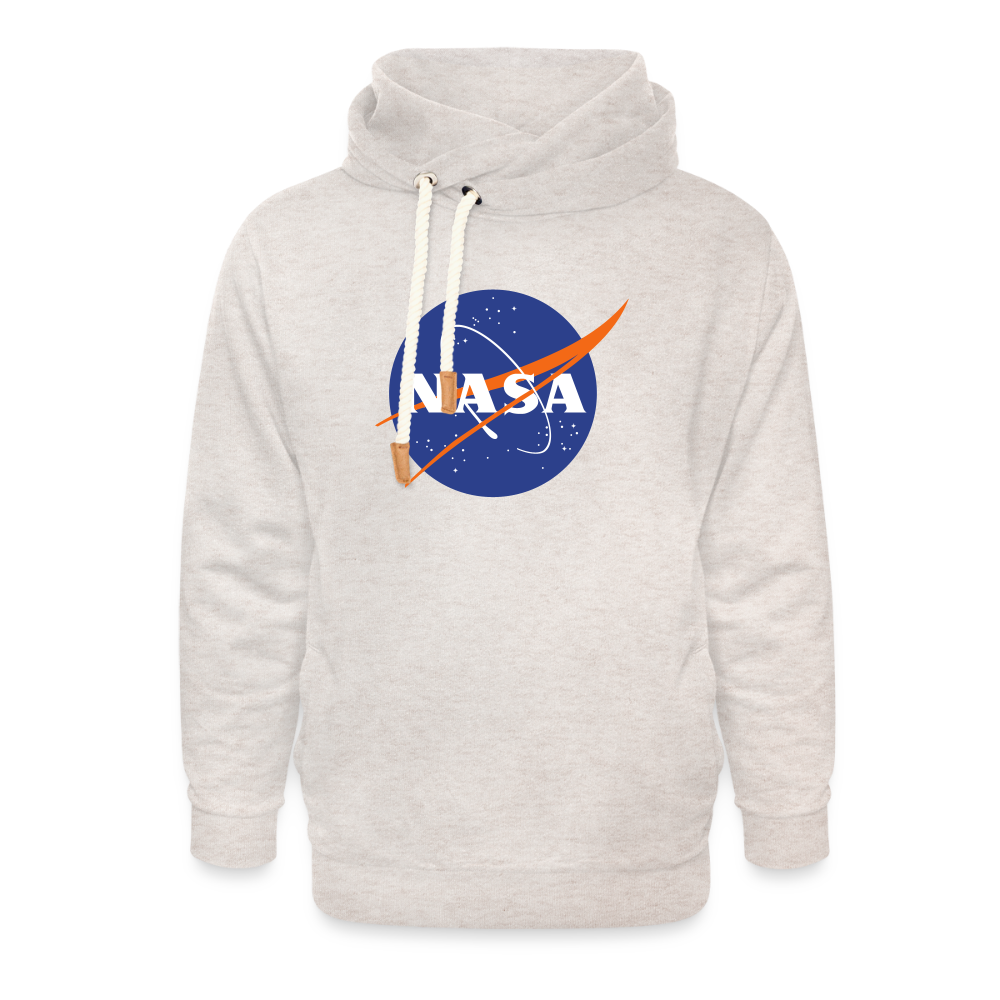 NASA Logo (Shawl Collar Hoodie) - heather oatmeal