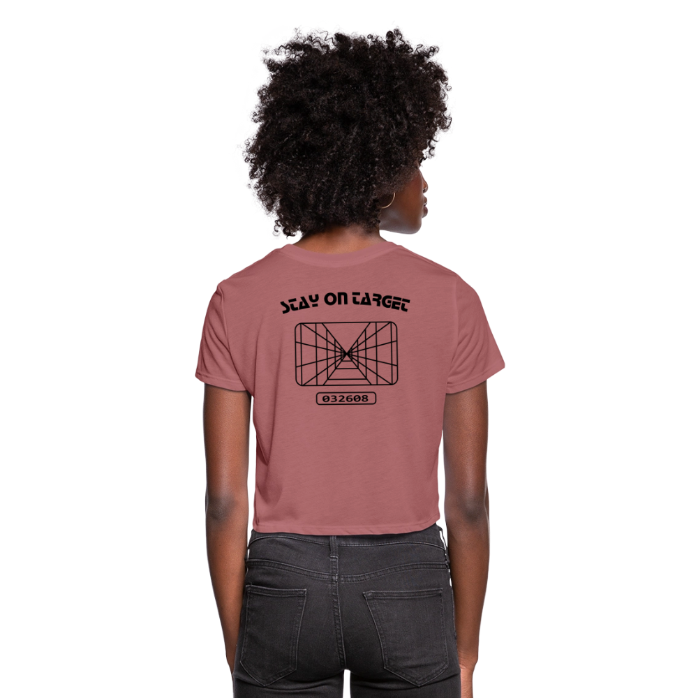 Stay on Target (Women's Cropped T-Shirt) - mauve