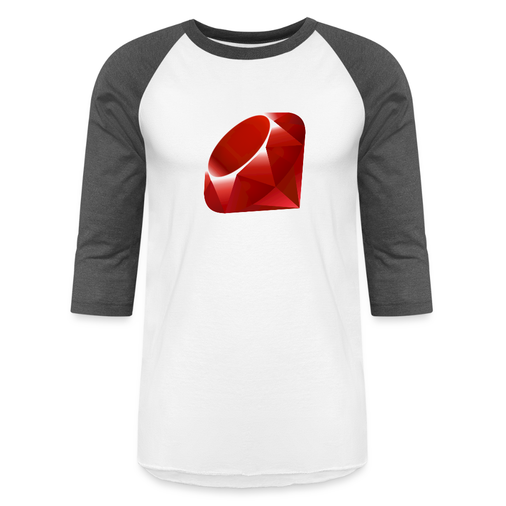 Ruby Logo (Baseball T-Shirt) - white/charcoal