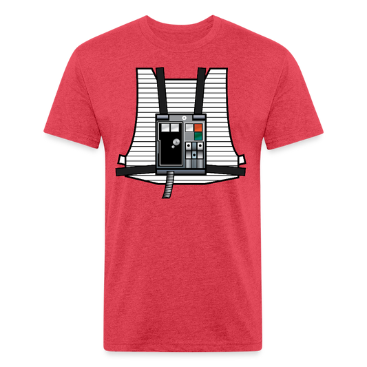 Stay on Target (Fitted Cotton/Poly T-Shirt by Next Level) - heather red