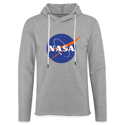 NASA Logo (Unisex Lightweight Terry Hoodie) - heather gray