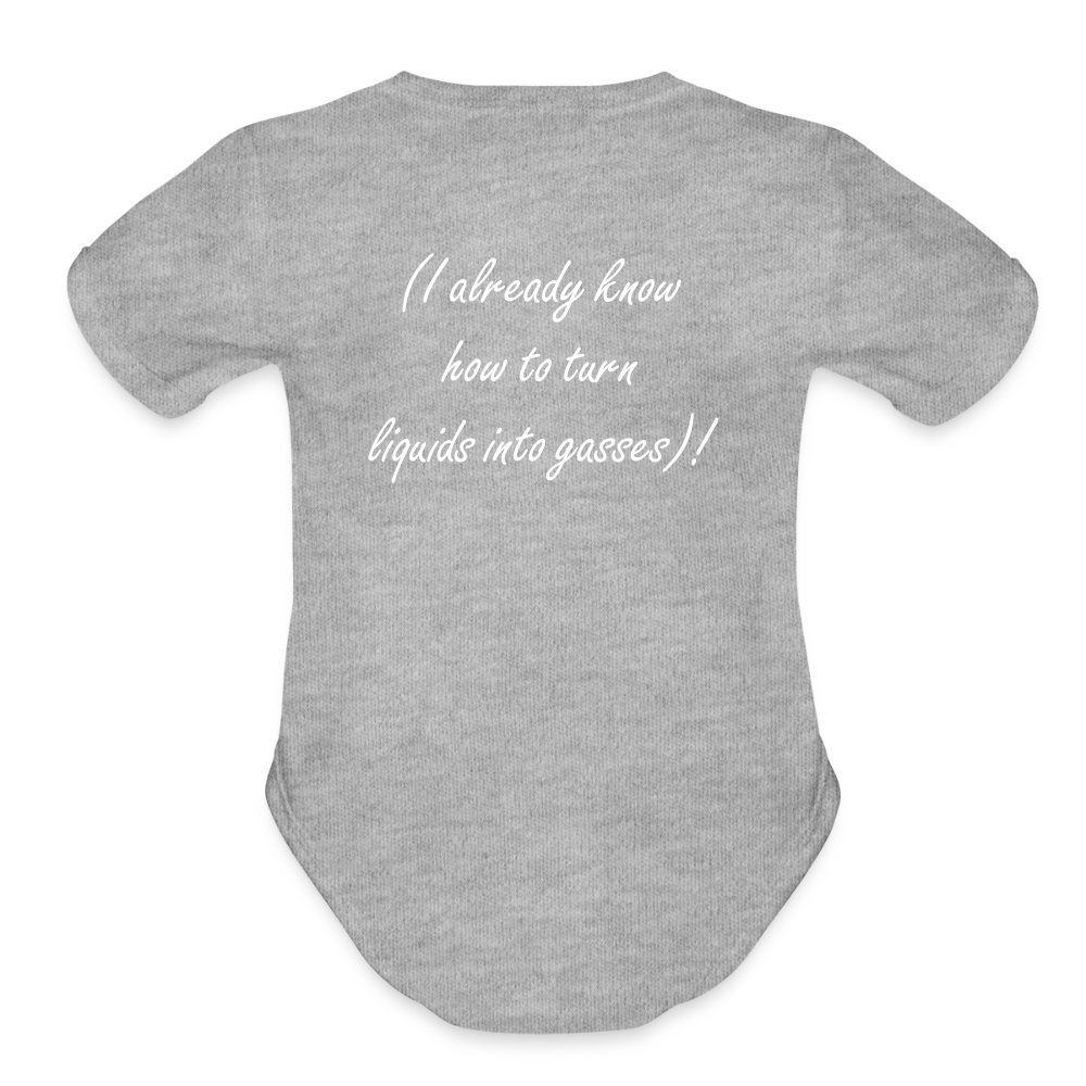 Future Scientist (Organic Short Sleeve Baby Bodysuit) - heather grey