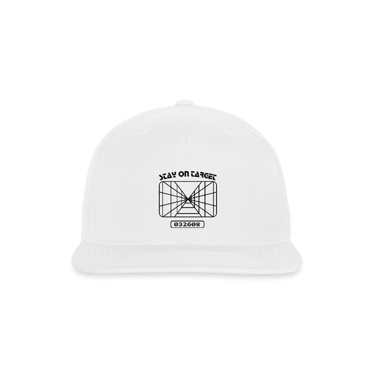 Stay on Target (Snapback Baseball Cap) - white