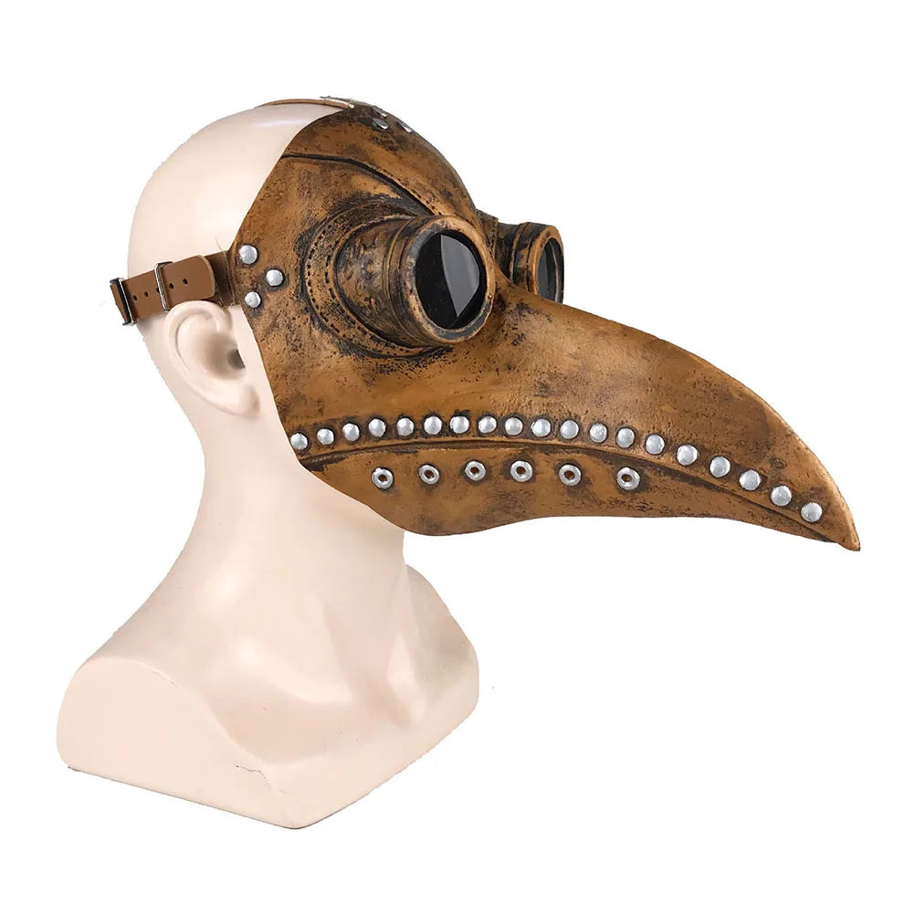 Plague Doctor Mask Leather In Black Beak Mask Plague Doctor Halloween Mask Steampunk Birds Cosplay Doctour Party Props De Peste