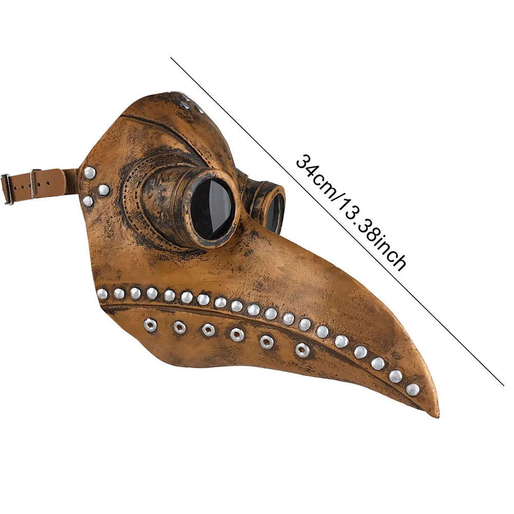 Plague Doctor Mask Leather In Black Beak Mask Plague Doctor Halloween Mask Steampunk Birds Cosplay Doctour Party Props De Peste