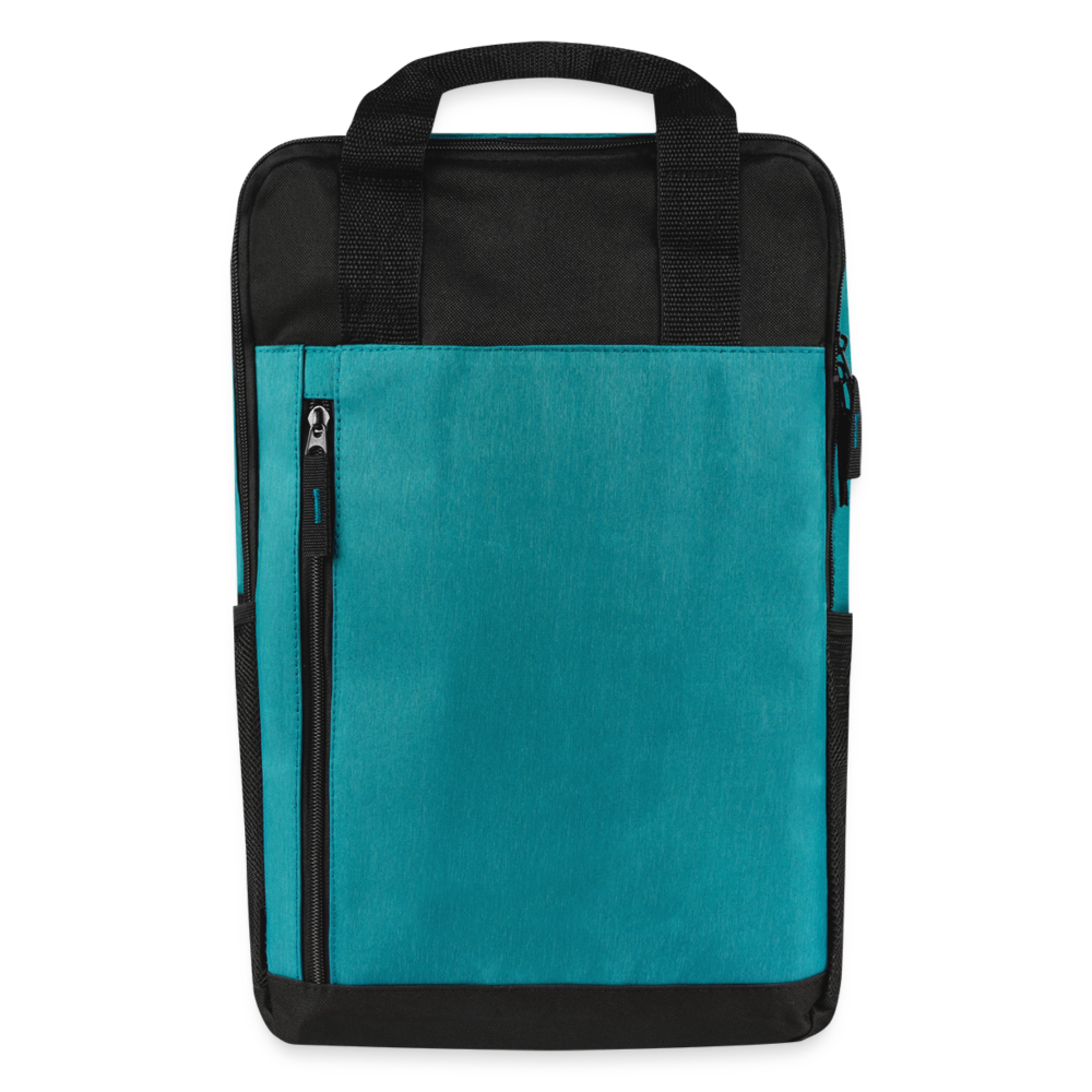 Laptop Backpack - heather teal/black
