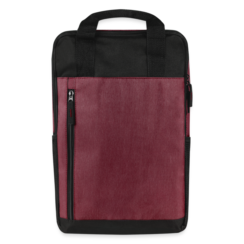 Laptop Backpack - heather burgundy/black