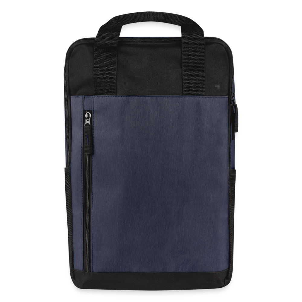 Laptop Backpack - heather navy/black