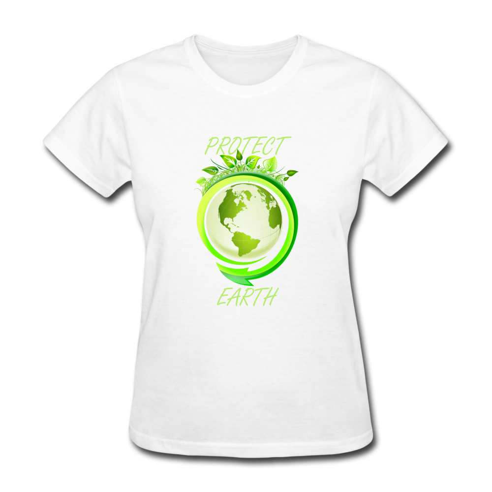 Protect the Earth (Women's T-Shirt) - white