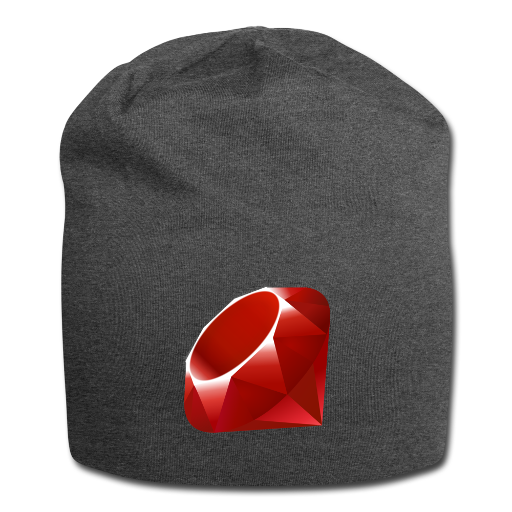 Ruby Logo (Jersey Beanie) - charcoal gray