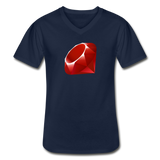 Ruby Logo (Men's V-Neck T-Shirt) - navy