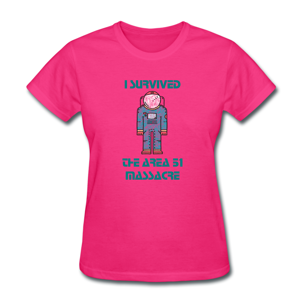 Area 51 Survivor (Women's T-Shirt) - fuchsia