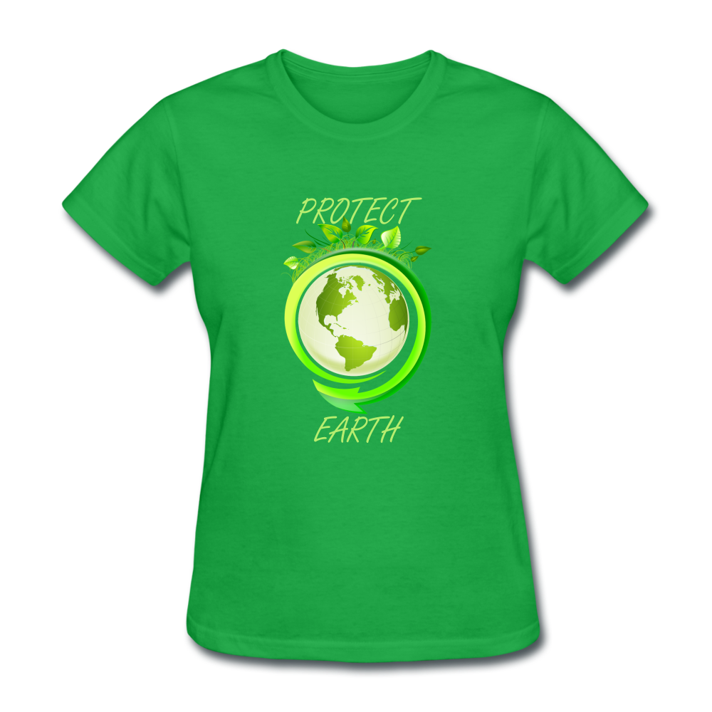 Protect the Earth (Women's T-Shirt) - bright green