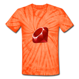 Ruby Logo (Unisex Tie Dye T-Shirt) - spider orange