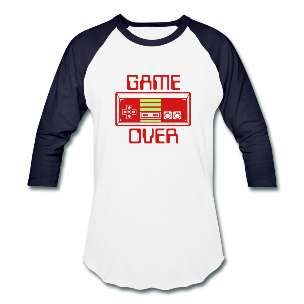 Game Over (Baseball T-Shirt) - white/navy