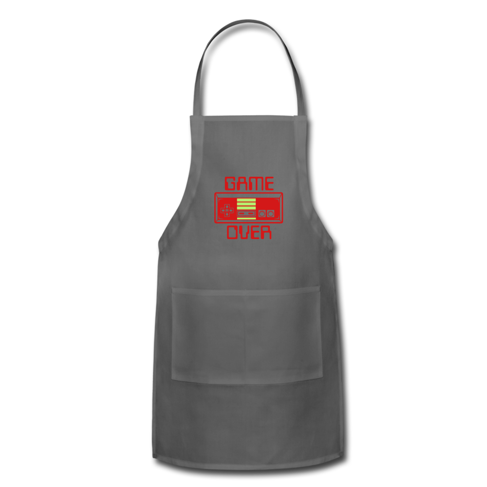 Game Over (Adjustable Apron) - charcoal