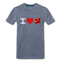 Ruby Logo (Men's Premium T-Shirt) - heather blue