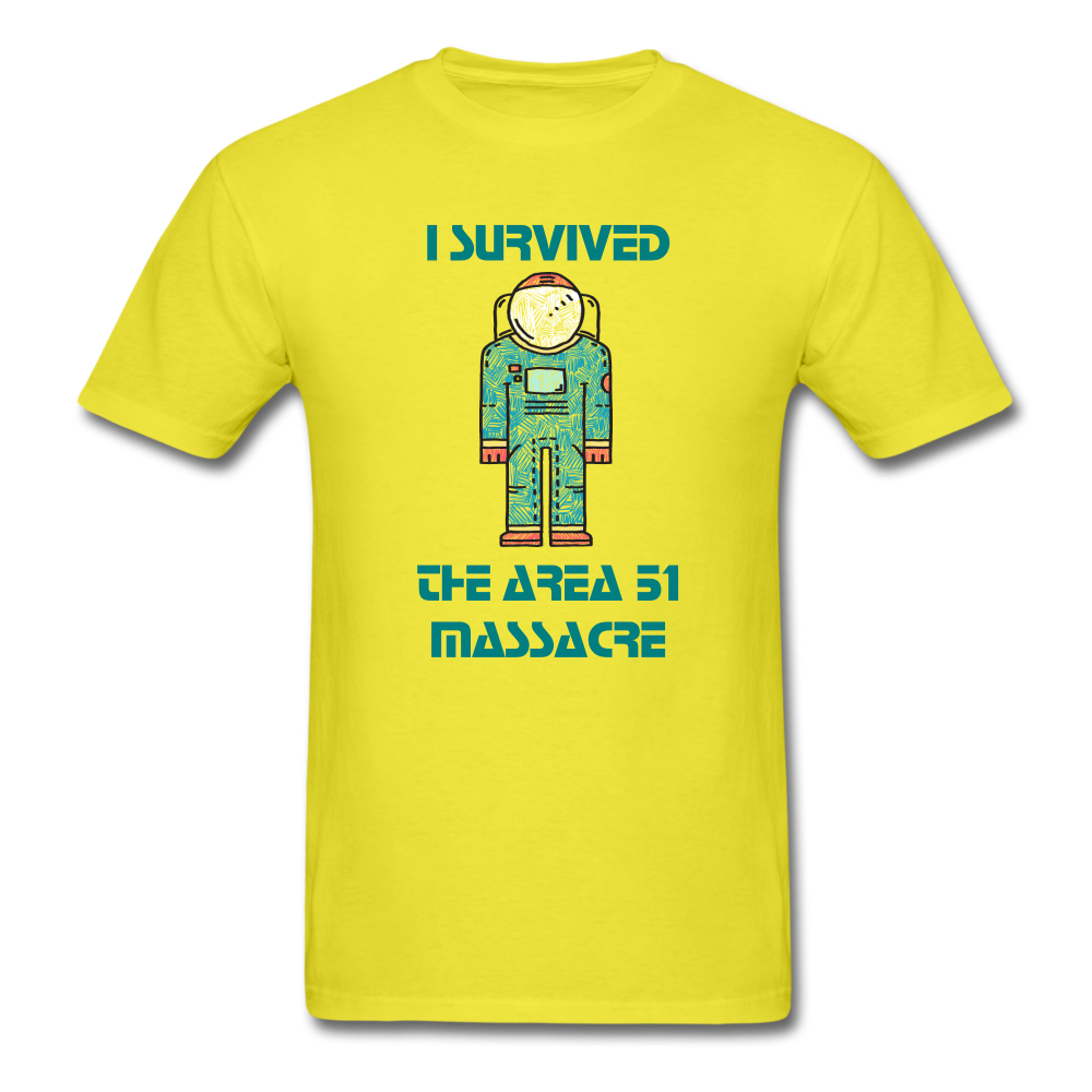 Area 51 Survivor (Men's T-Shirt) - yellow