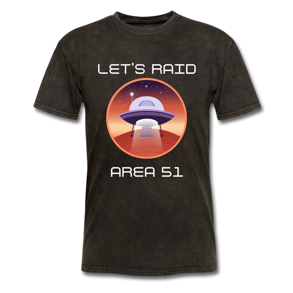 Let's Raid Area 51 (Men's T-Shirt) - mineral black