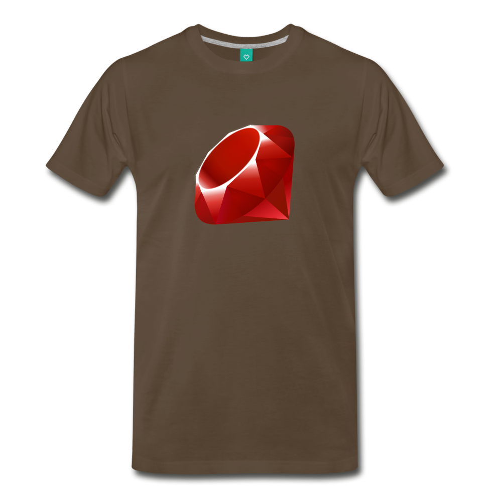 Ruby Logo (Men's Premium T-Shirt) - noble brown