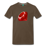 Ruby Logo (Men's Premium T-Shirt) - noble brown