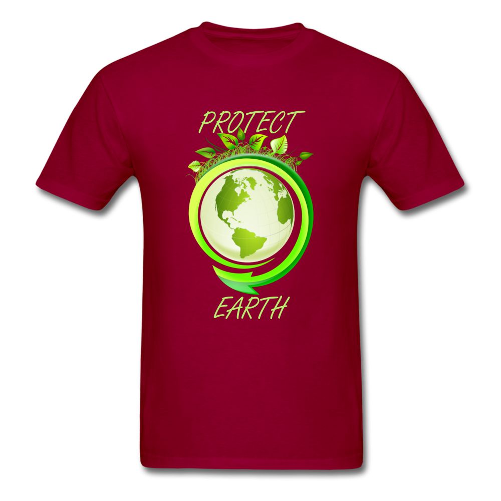 Protect the Earth (Men's T-Shirt) - dark red